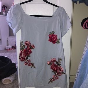 Off the shoulder mini dress